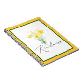 Carnet Daffodils aquarelle de gentillesse (Côté Droit)