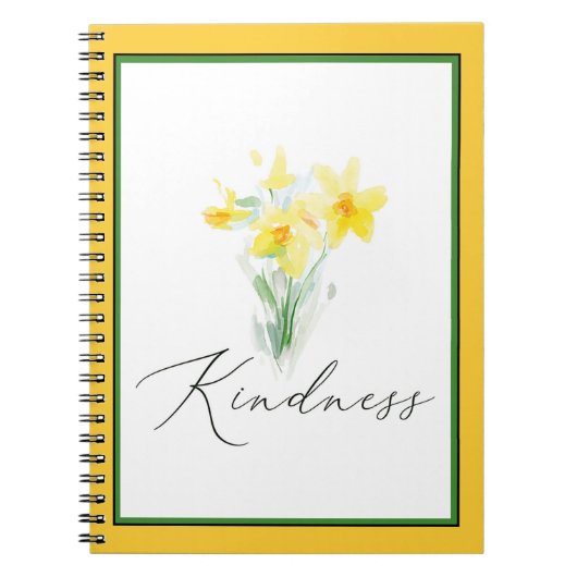 Carnet Daffodils aquarelle de gentillesse (Devant)
