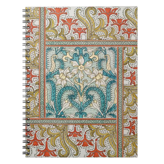 Carnet Daffodique chintz papier peint à fleurs Art nouvea (Devant)