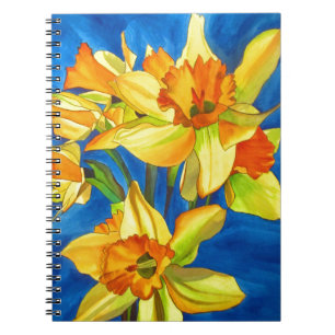 Carnet Daffodique jaune narcisse aquarelle peinture