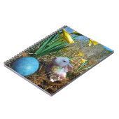 Carnet Daffodiques et oeuf bleu de Pâques (Côté gauche)