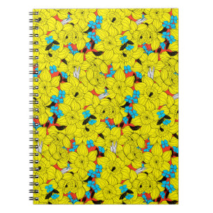 Carnet Daffodiques motif floral printanier