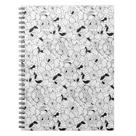 Carnet Daffodiques motif floral printanier (Devant)