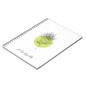 Carnet Dahlia dessiné Botanique Simple Élégant (Côté gauche)