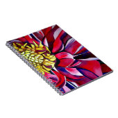 Carnet Dahlia fleur originale aquarelle abstraite art (Côté Droit)