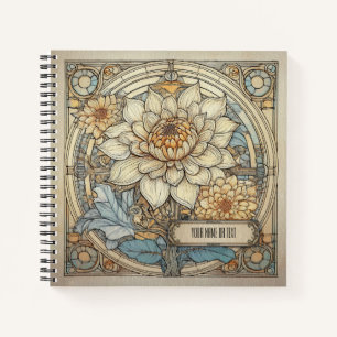 Carnet Dahlia pinnata Art nouveau