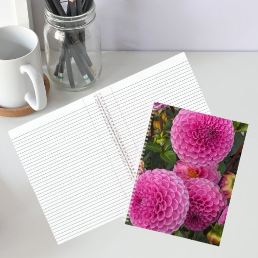 Carnet Dahlias Fleur Ball Rose Floral