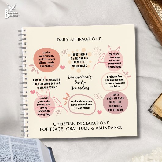 Carnet Daily Bible Affirmations Reminders Prayer