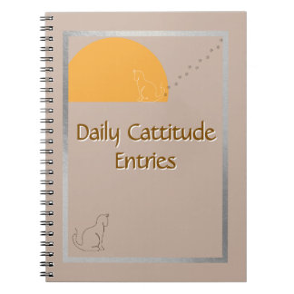 Carnet Daily Cattitude Entries -Fun Spiral Photo Notebook