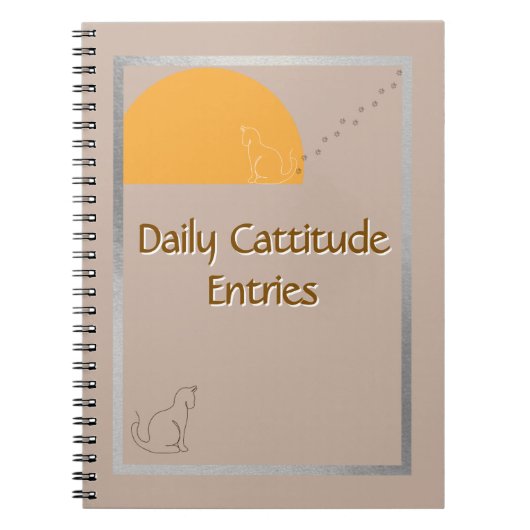 Carnet Daily Cattitude Entries -Fun Spiral Photo Notebook (Devant)