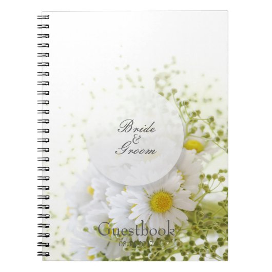 Carnet Daisées in Love - Editable Mariage guest book (Devant)