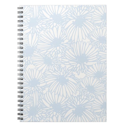 Carnet Daisy Blooms - Bleu Poudre (Devant)