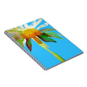 Carnet Daisy Blue Modern Art fleur (Côté Droit)