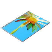 Carnet Daisy Blue Modern Art fleur (Côté gauche)