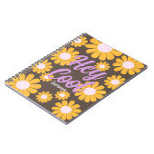 Carnet Daisy Brown Orange Boho (Côté gauche)