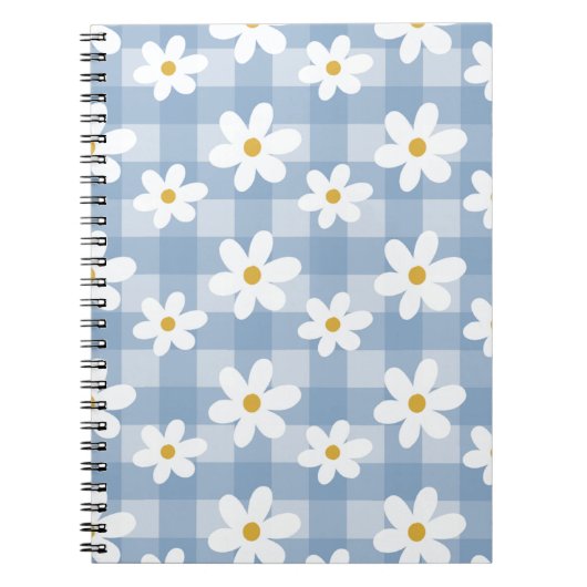 Carnet Daisy Days - En vichy Bleu (Devant)