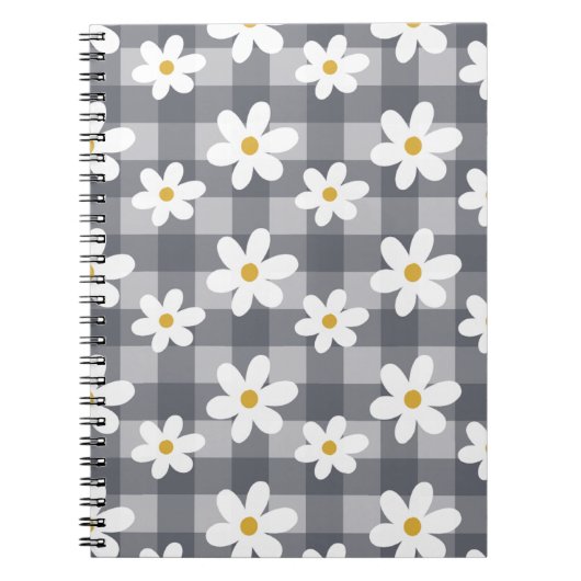 Carnet Daisy Days - Noir En vichy (Devant)