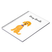 Carnet Daisy Doodle Dog doré (Côté gauche)