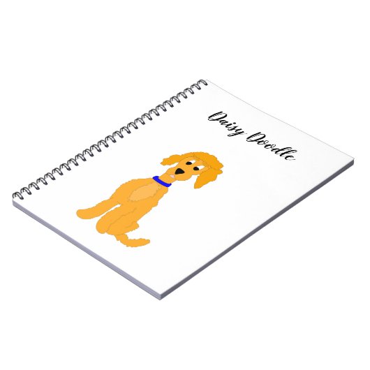 Carnet Daisy Doodle Dog doré (Côté gauche)