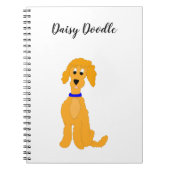 Carnet Daisy Doodle Dog doré (Devant)