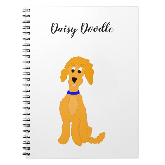 Carnet Daisy Doodle Dog doré (Devant)