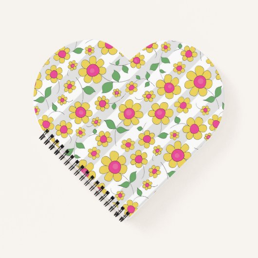 Carnet Daisy enfants floraux dessin de printemps heureux (Devant)