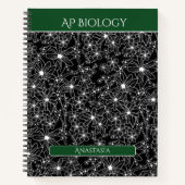 Carnet Daisy Fleur sauvage Black Green Nom de l'école Obj (Devant)