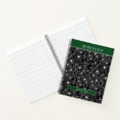 Carnet Daisy Fleur sauvage Black Green Nom de l'école Obj (Intérieur)