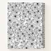 Carnet Daisy Fleur sauvage Black Yellow Nom de l'école Ob (Dos)