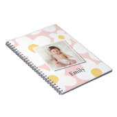 Carnet Daisy floral boho rétro photo girly rose jaune iP (Côté Droit)