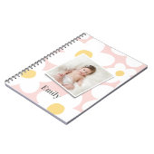 Carnet Daisy floral boho rétro photo girly rose jaune iP (Côté gauche)