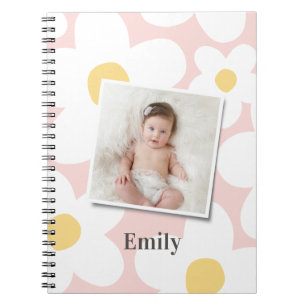 Carnet Daisy floral boho rétro photo girly rose jaune iP