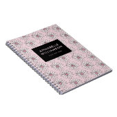 Carnet Daisy florale moderne rose (Côté Droit)