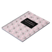 Carnet Daisy florale moderne rose (Côté gauche)