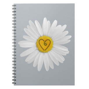 Carnet Daisy Flower Love Art Personnaliser Arrière - plan