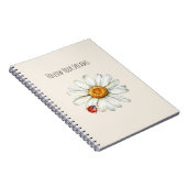 Carnet Daisy Flower Red Black Ladybug (Côté Droit)