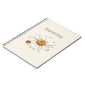 Carnet Daisy Flower Red Black Ladybug (Côté gauche)