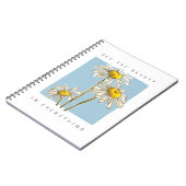 Carnet Daisy Flowers Beauté Slogan (Côté gauche)