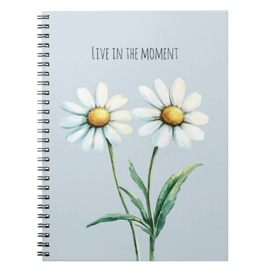 Carnet Daisy Flowers Live in the moment (Devant)
