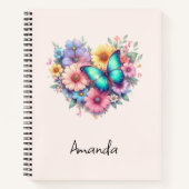 Carnet Daisy Flowers with a Blue Butterfly (Devant)