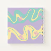 Carnet Daisy Groove Rose Pâle, Jaune, Violet et Vert (Dos)