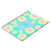 Carnet Daisy Jaune Turquoise (Côté gauche)