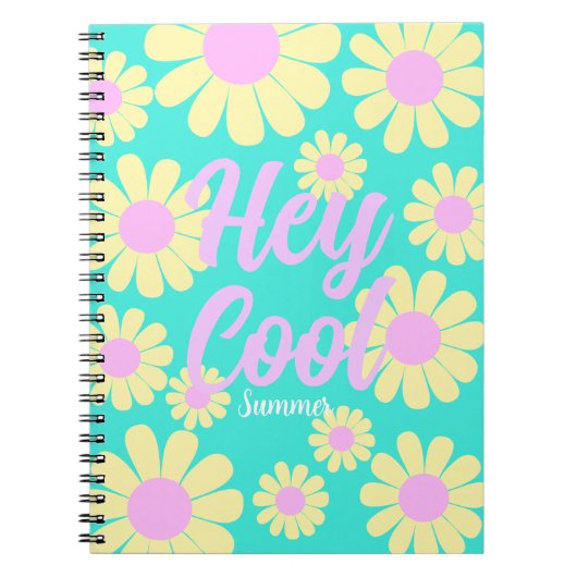 Carnet Daisy Jaune Turquoise (Devant)