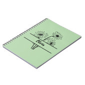 Carnet Daisy notebook personalized gift for girls (Côté gauche)