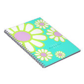 Carnet Daisy Simple Monogram Aqua (Côté Droit)