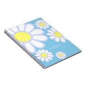 Carnet Daisy Simple Monogramme Bébé Bleu (Côté Droit)