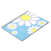 Carnet Daisy Simple Monogramme Bébé Bleu (Côté gauche)
