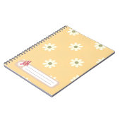 Carnet Daisy Smile Floral adolescente fille (Côté gauche)