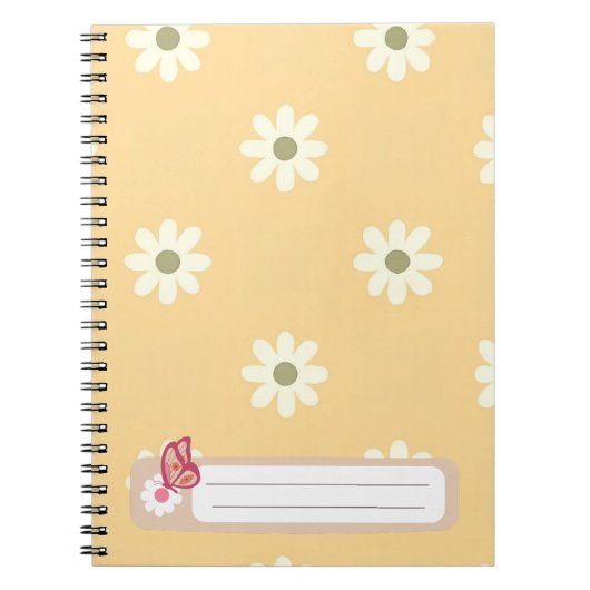 Carnet Daisy Smile Floral adolescente fille (Devant)