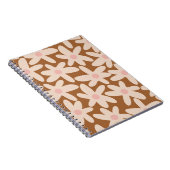 Carnet Daisy Time Cute Floral Pattern Brown et Blush (Côté Droit)